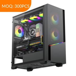 เคสคอมพิวเตอร์แบบ Full Tower สำหรับเล่นเกมส์ พร้อมพอร์ต IO ด้านหน้ามากมาย USB3.0 USB2.0 ไมโครโฟน ช่องเสียบพัดลมหลายตำแหน่ง รองรับหม้อน้ำ 240 มม. ขายส่ง - Product Image 1