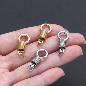 Anneau à ressort en acier inoxydable, boucle en forme de huit, couleur or et argent, pour la fabrication de bracelets, composants de bijoux - Product Image 3