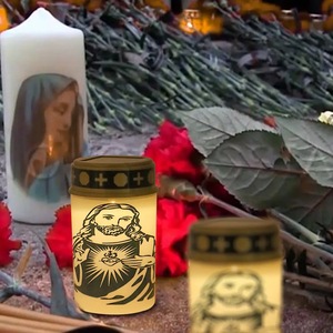 Led pin năng lượng mặt trời Vườn nến trắng đèn không thấm nước nhấp nháy tưởng niệm mộ nến ánh sáng Nghĩa địa trang trí - Product Image 5