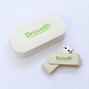Biodegradable Wheat Straw Portable <b>USB</b> Drive Set-Promotional Eco-Friendly <b>Storage</b> for Business with Custom Logo Options - Product Image 3