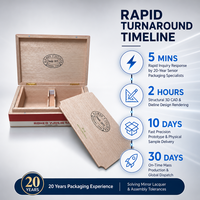 Harga Pabrik OEM Kustom Humidor Cerutu Kayu Berlapis Dua Warna dengan Pembagi Cedar yang Dapat Disesuaikan dan Engsel Emas