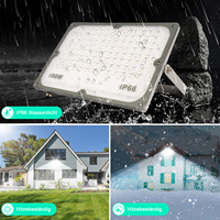 Projecteur LED 140lm/w Blanc Froid 6500K 30W 100W 200W 300W 400W Étanche pour Jardin, Cour, Garage, Stade Sportif