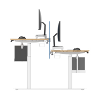 Table de travail assise-debout à hauteur réglable pour bureau à deux sièges pour projet de bureau