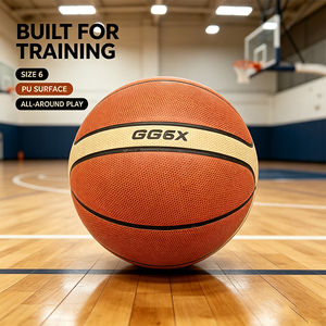 Pallone da <span class=keywords><strong>Basket</strong></span> GG6X PU Misura 6 Regolamentare, Peso Bilanciato per Giocatrici, Ottimo per Allenamenti <span class=keywords><strong>di</strong></span> Squadra e Competizioni Intense - Product Image 5