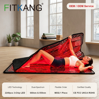 Selimut Terapi Cahaya Merah Fitkang OEM 6720-chip 660nm 850nm Inframerah Kantong Tidur Seluruh Tubuh dengan Pulsa Bebas Kedip EMF Rendah