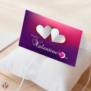2024 Ngày Valentine tùy chỉnh thiệp chúc mừng tình yêu với túi bao bì giấy phong bì cho tin nhắn cá nhân