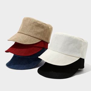 New Summer Lightweight Linen Cotton Breathable Baseball Caps Outdoor Riding <b>Hats</b> - Product Image 1