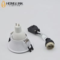 Spot encastré LED anti-éblouissement, douille GU10, 35W max, projecteur de plafond 2700K-5000K pour éclairage intérieur commercial et domestique