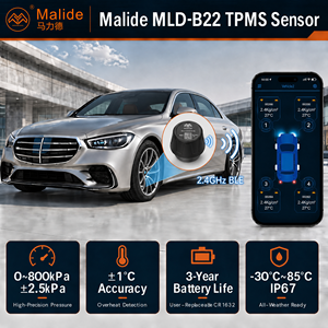Système de surveillance de la pression des pneus intelligent pour voiture, appairage automatique, application Android/iOS, 4 capteurs Bluetooth, installation sans outil, certifié CE/FCC pour SUV et fourgonnettes - Product Image 2