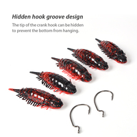 Tolure 9cm 15g appâts de pêche à ver souple 5 pièces/sac avec crochet leurre de pêche souple appâts flottants pour appâts TPR