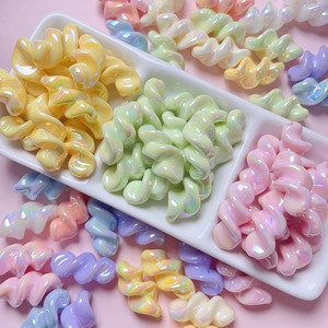 UV-Farbe Leuchtender Acryl faden Twisted Spiral <span class=keywords><strong>Beads</strong></span> - Product Image 1