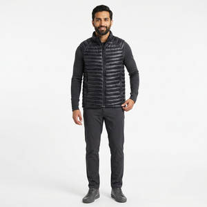 Chaleco Acolchado Ligero de Lona Personalizado para Hombre 2025, Chaqueta sin Mangas Cálida para Exteriores, Transpirable, de Secado Rápido, para Correr, Golf, Invierno - Product Image 1