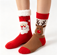 Chaussettes en coton respirant et anti-humidité, motif bonhomme de neige, imprimé dessin animé mignon, chaussettes mi-mollet, vente en gros, personnalisation OEM disponible