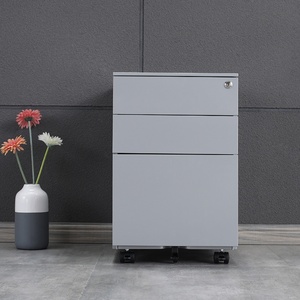 Meuble de bureau moderne à bas prix avec 3 tiroirs en acier, meuble de rangement mobile en métal pour dossiers de bureau - Product Image 4
