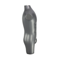 Mannequin de vitrine commercial gris en PVC, buste suspendu, mannequins gonflables