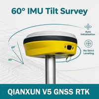 Qianxun V5 GPS GNSS RTK con Cámara, GNSS RTK Ligero con Mapas de Google y Software Surpad Actualizable, Receptor GPS RTK