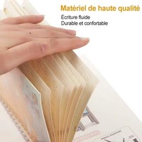 Juguete educativo para niños, dibujo de caligrafía, escritura a mano, libro de práctica de letras del alfabeto francés, cuadernos mágicos hundidos con bolígrafo