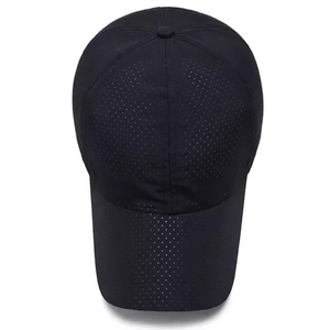 Venta caliente suave negro de secado rápido de logotipo bordado de malla Panel 6 papá sombreros de béisbol deportes gorras - Product Image 3