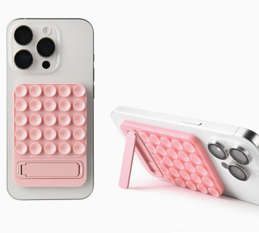 Silicone Suction Cup Multifunctional Durable Phone Case with UV Printing Foldable Stand Self Adhesive Non for Desktop Stand