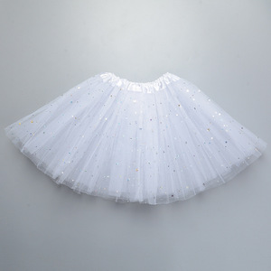 Nouvel arrivage Jupe en tulle avec étoiles pailletées et paillettes Jupe tutu de danse de ballet de couleur unie pour fille et <span class=keywords><strong>femme</strong></span> adulte - Product Image 3