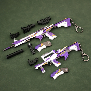 พวงกุญแจปืนมินิแบบกำหนดเอง รุ่น PUBG อาวุธโลหะ 3 มิติ แบบปรับแต่งได้ ของเล่น <span class=keywords><strong>Groza</strong></span> - Product Image 5