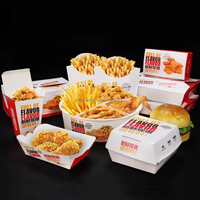 Caja de Pollo Frito de Papel Kraft Ecológica, Contenedor Desechable a Prueba de Fugas para Comida para Llevar, Impresión Personalizada para Servicios de Alimentos