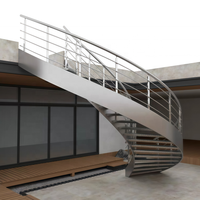 Escalier intérieur préfabriqué de luxe moderne en marbre de haute qualité, prix pour appartement et villa