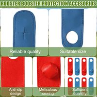 Lot de 8 protège-jambes pour coq, protection rouge et bleue pour la volaille, accessoires pour la protection quotidienne des poulets