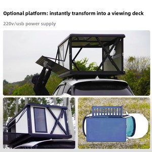 Tente de toit automatique en aluminium à toit rigide avec télécommande, idéale pour le camping et les aventures en plein air, adaptée aux SUV - Product Image 4