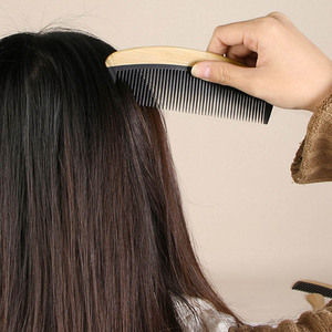 5 Phong Cách Mới Đến Gỗ Tre Tự Nhiên Thân Thiện Với Môi Rat Tail Comb Set Anti-Static Wide Răng Massage Da Đầu Combs Hộ Gia Đình - Product Image 6