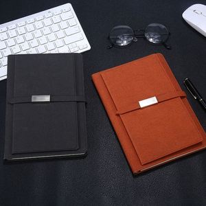 Carnet de notes professionnel A5 en similicuir PU avec logo personnalisé, couverture rigide, grande capacité, porte-cartes, impression UV, carnet de réunion - Product Image 3