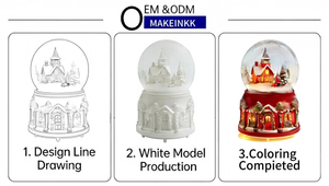 Globo di Neve Personalizzato Stile Cottage Tudor, Decorazione in Resina Casa di Campagna Inglese con Base Personalizzata - Product Image 3