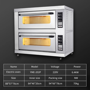Panificação Industrial Comercial Painel de Controle Inteligente Elétrico e Gás Deck Forno Pizza Bread <span class=keywords><strong>2</strong></span> Deck <span class=keywords><strong>2</strong></span> Bandejas Forno de Cozimento para Padaria - Product Image 5