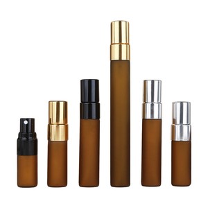 Flacone Spray in Vetro Ambrato Satinato da 2ml 3ml 5ml 10ml con Logo Personalizzato, Vuoto e Ricaricabile, Mini Fiale Campione di Fragranza - Product Image 4
