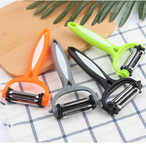 Multifunctional peeler, 3-in-1 fruit and vegetable peeler, stainless steel creative scraper, new rotating fruit and vegetable - Product Image 1