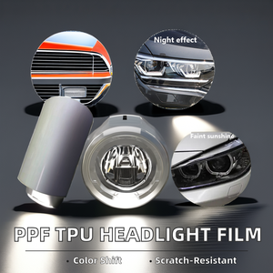 الولايات المتحدة الأمريكية البولي يوريثين الأبيض إلى الأسود مصباح أمامي غشائي أمامي Tint غشاء واقي غشاء TPU رأس PPF ذاتي الشفاء - Product Image 6