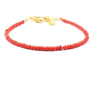 Femmes Perles En Gros Exportation au Meilleur Prix À La Mode Rouge Corail Cristal Italien Bracelet À La Main Bijoux De Mode - Product Image 4