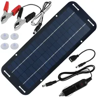 Kit de panneaux solaires 12V 22% d'efficacité IP65 étanche 35x12.5cm, chargeur solaire d'entretien portable haute efficacité 20% de conversion pour voiture