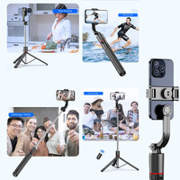 Trépied perche à selfie pliable F15 en acier inoxydable ultra longue portée 1717 mm avec support de téléphone portable rotatif
