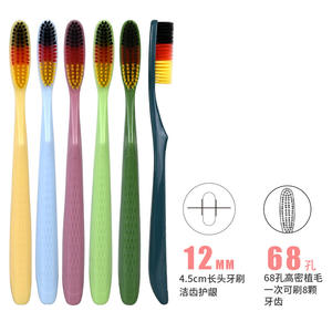 Brosse à dents de luxe en forme de U, poils en nylon doux, usage domestique pour adultes, couleur personnalisable SF1383 - Product Image 3