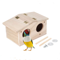 Vente en gros d'usine Nids d'oiseaux en bois Boîtes de reproduction pour perroquets Cages de reproduction pour oiseaux Maisons d'oiseaux en bois