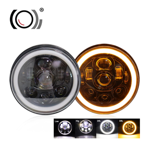 7w עגול מלאך עיניים 7 אינץ 'הוביל פנס רכב 24v אביזרים לרכב עם אור לבן עבור כביש 12v - Product Image 2