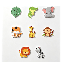 Accessoires de photomaton amusants pour enfants en PVC, couronnes d'animaux colorées, lunettes, moustaches, panneaux, réutilisables, imperméables, incassables, kit de fête