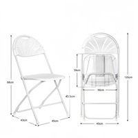 Chaises de banquet pliantes empilables en plastique de luxe en gros, chaises de haute qualité pour événements extérieurs, parcs, mariages et locations