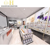 Vitrine compacte et élégante pour boutique de cosmétiques, comptoir de présentation de maquillage