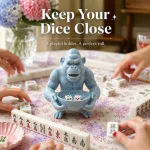 Vassoio per Dadi a Forma di Gorilla Stampato in 3D, Elegante Figurina di Gorilla, Contenitore per Dadi da Tavolo, Porta Dadi Multiuso per DND RPG Mahjong - Product Image 1
