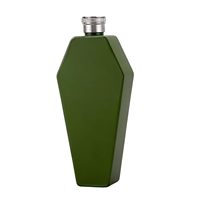 Gourde de poche portable en forme de cercueil de 3,5 oz pour whisky, vodka, vin – Ensemble de flacons à alcool pour l'extérieur