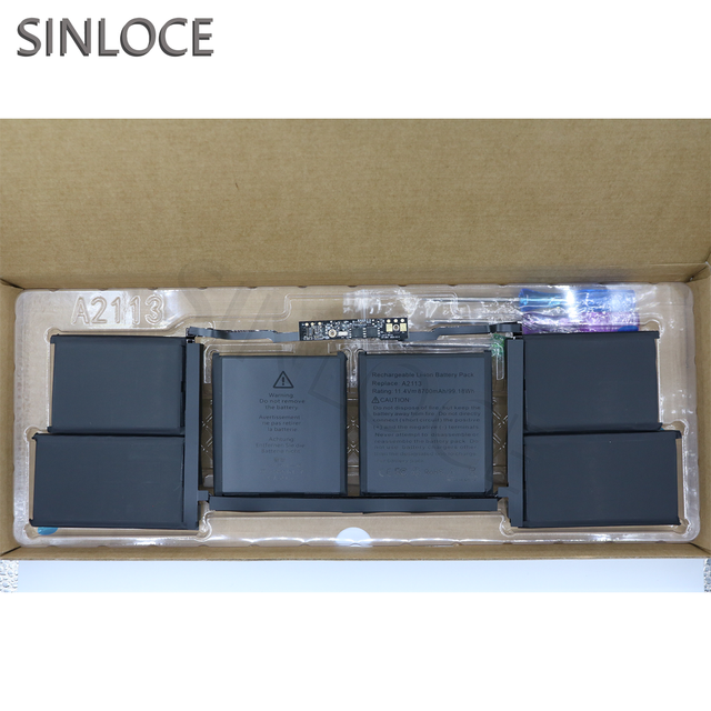 SINLOCE Wholesale High Quality Production Mobile Cell Phone Battery Factory for MacBook  A2141 /A2113