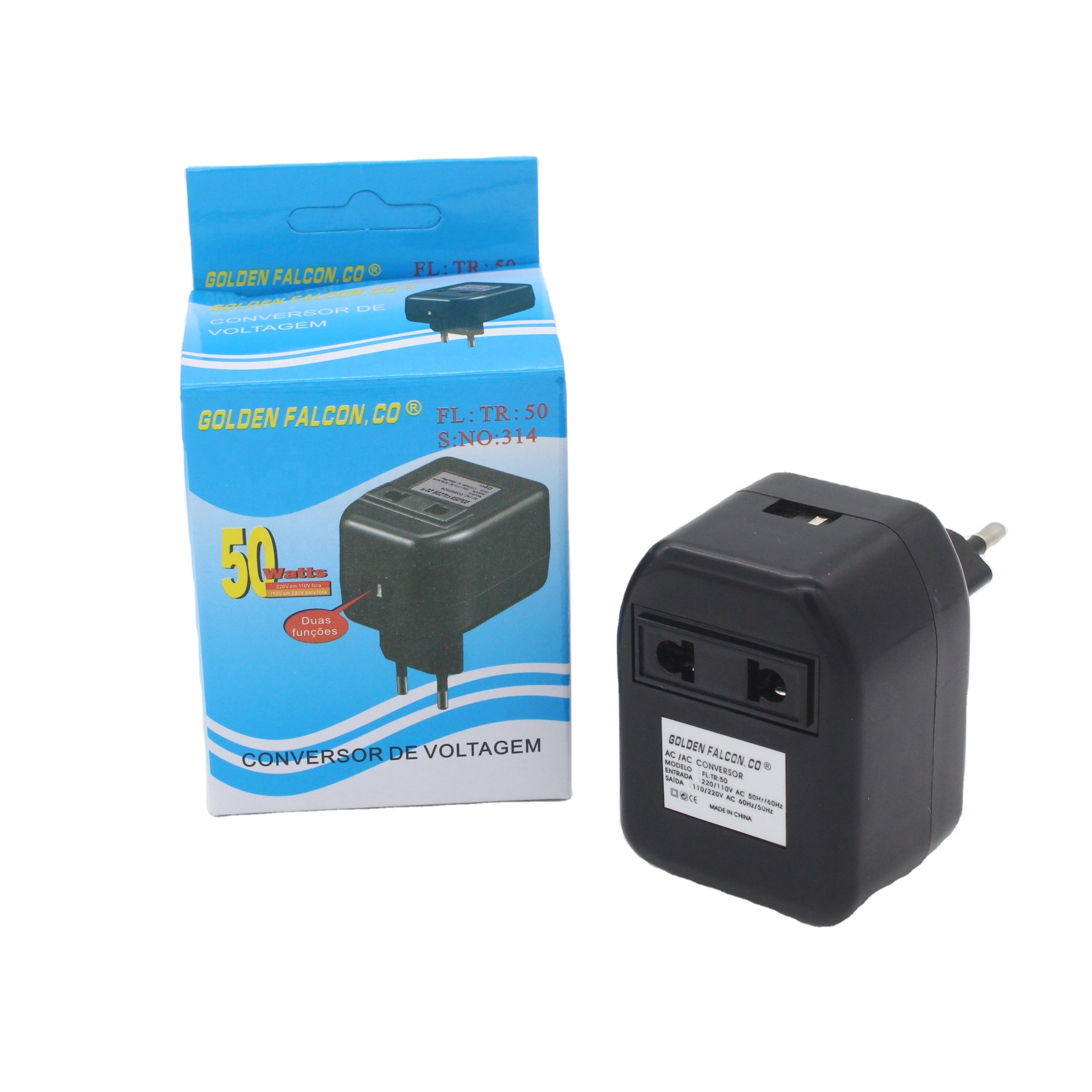 Понижающий преобразователь напряжения, 100 Вт, 110-220 В, 220-110 В, Белый Дорожный трансформатор