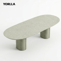 Ensemble de salle à manger de jardin en aluminium brun 8 pièces, table et chaises de patio en alliage d'aluminium pour cour, ensemble de table ovale